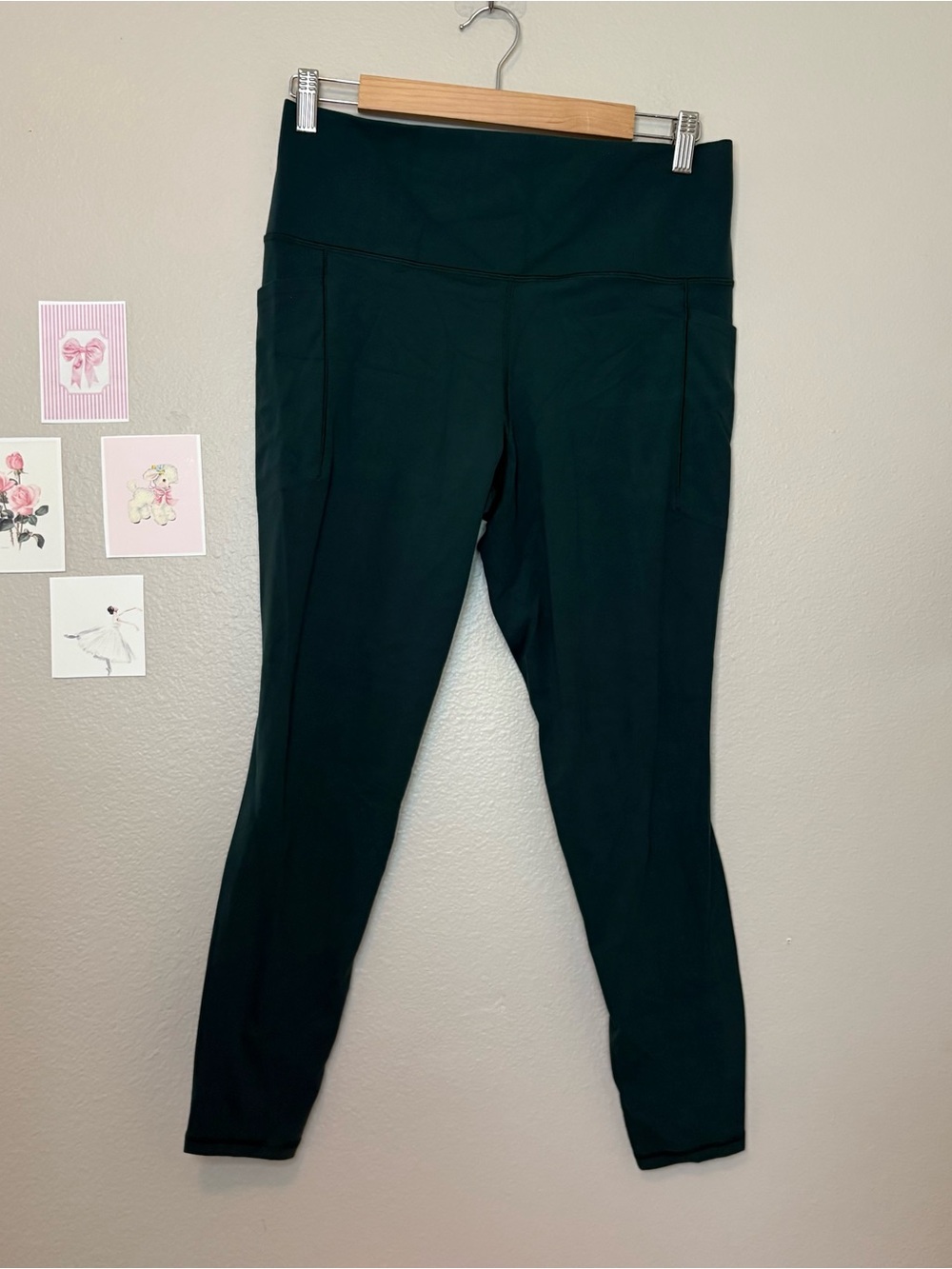 Athleta salutation tight high waist leggings dark green fall preppy trendy large